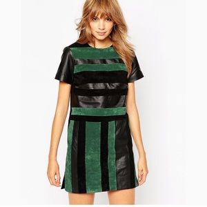 ASOS Leather and Suede Dress